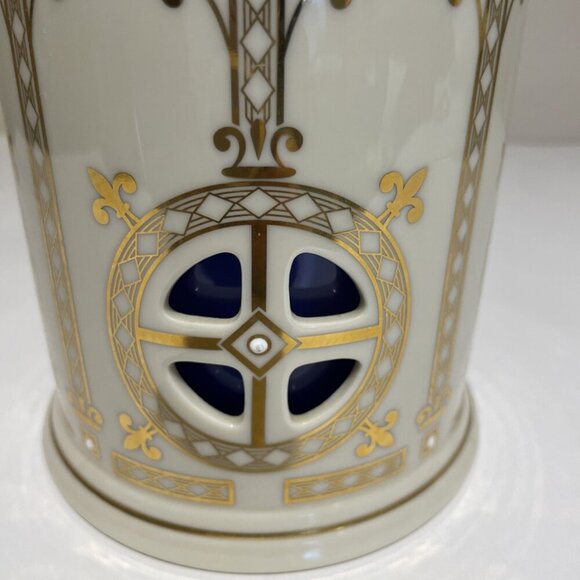 Lenox Millennium Collection Votive Candleholder Cobalt Blue Glass Globe 8" USA - Picture 6 of 13